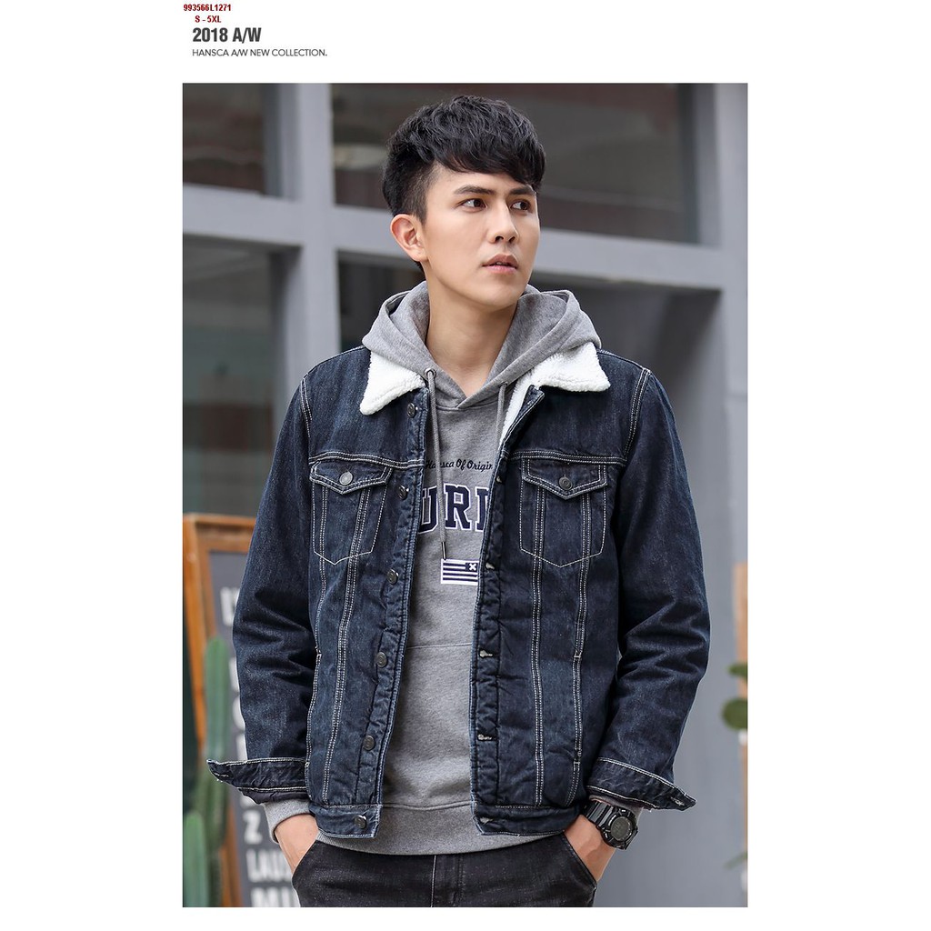 Áo khoác jeans nam lót lông siêu ấm  Size S đến 5XL  Giá #460k