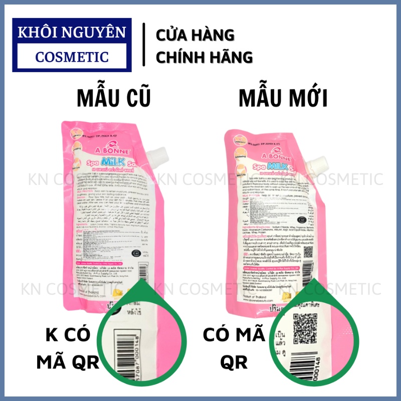 Muối Tắm Sữa Bò Thái Lan Tẩy Tế Bào Chết Muối Tắm A Bonne Spa Milk Salt Muối Tắm Vitamin C Muối Tắm Sữa Chua Túi 350g