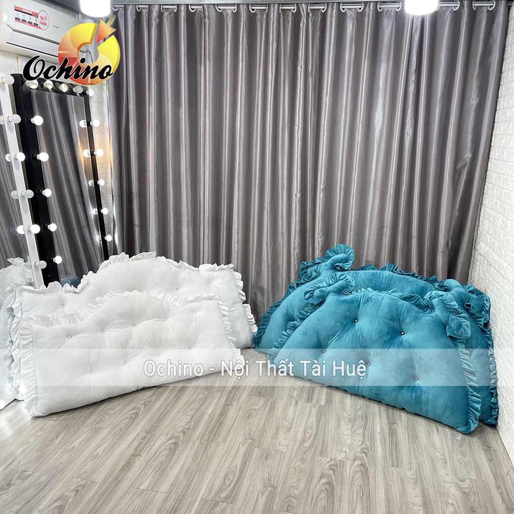 Gối Tựa Đầu Giường Đính Khuy Mẫu Hoàng Gia Cao Cấp Size 1m2-55 và 1m6-75 (Hàng có Sẵn)
