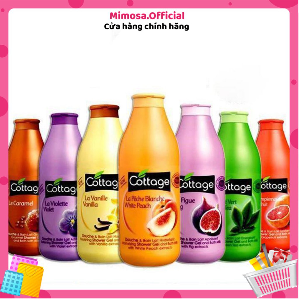 [Hàng Auth] SỮA TẮM DƯỠNG THỂ / COTTAGE /Sữa tắm trắng da Cottage 750ml Của Pháp