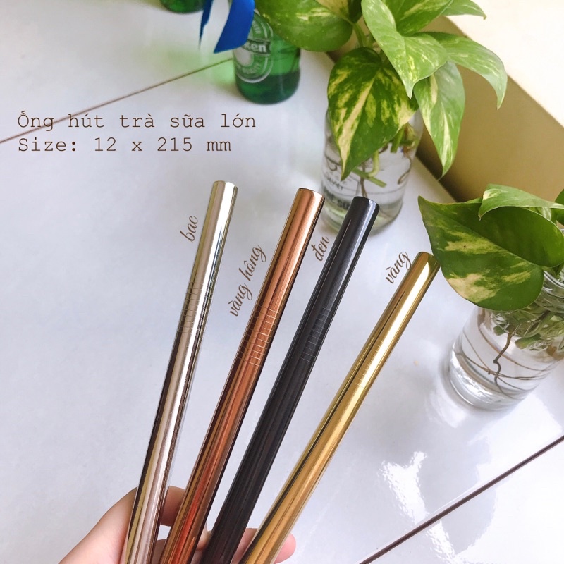 Ống hút inox trà sữa size lớn