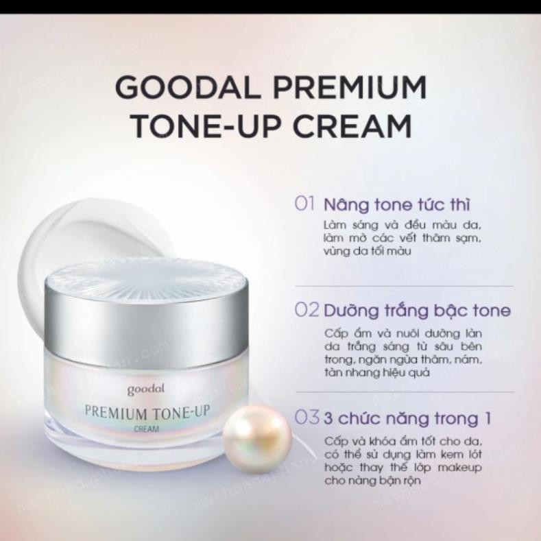 Kem ốc sên GOODAL Premium Snail Tone Up Cream 30ml Giúp trắng da - Hanzy Store