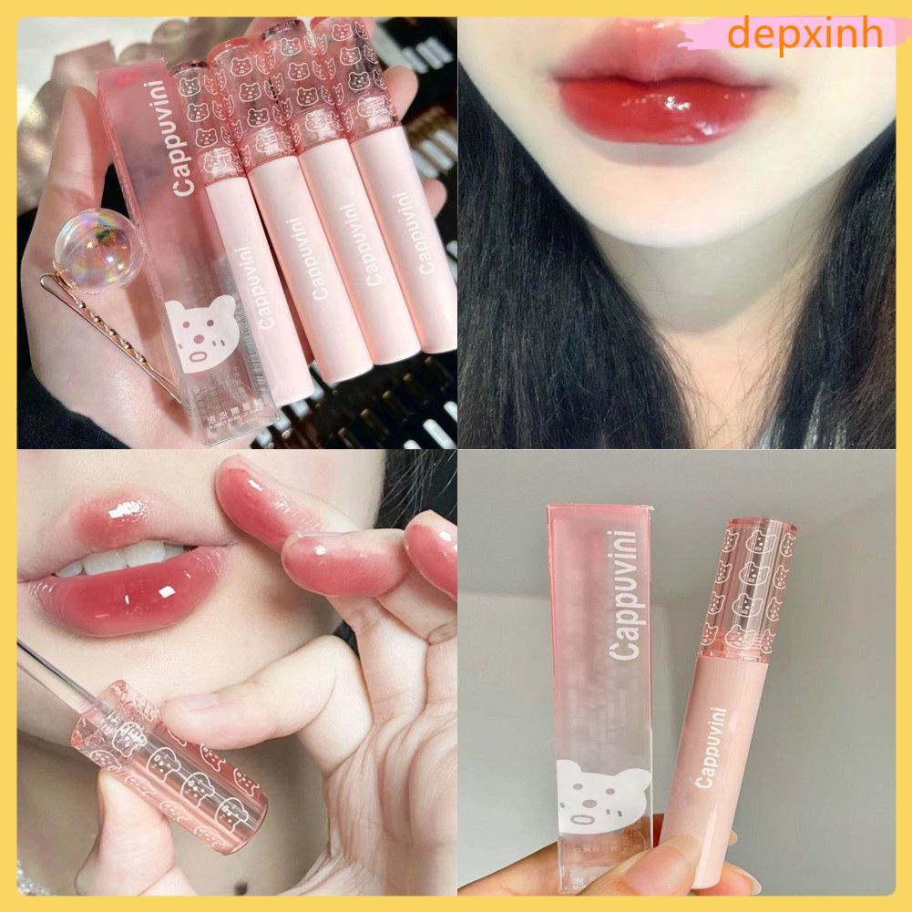 Cappuvini Son Bóng Dưỡng Ẩm Lâu Trôi Màu Sắc Tự Nhiên Độc Đáo