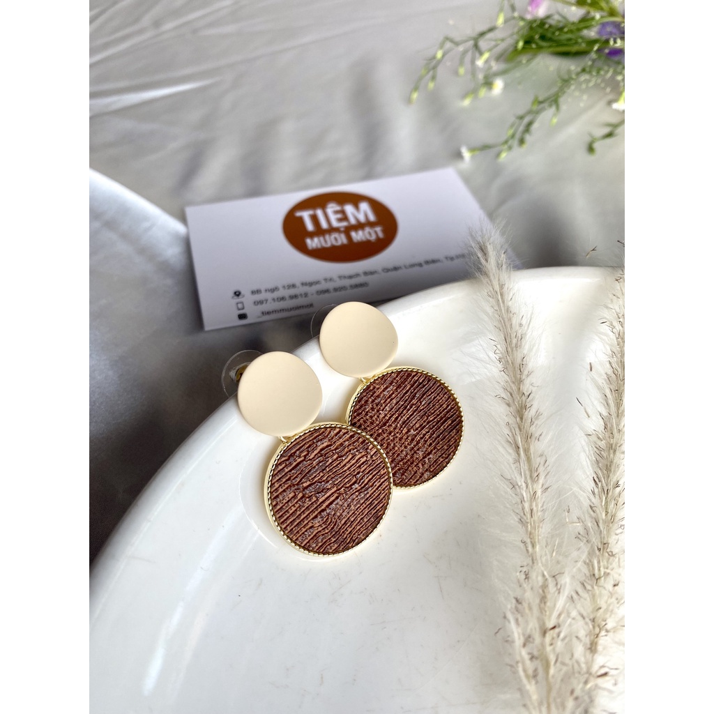Khuyên tai | Khuyên tai tròn bản nhỡ phong cách cổ điển những năm 2000
