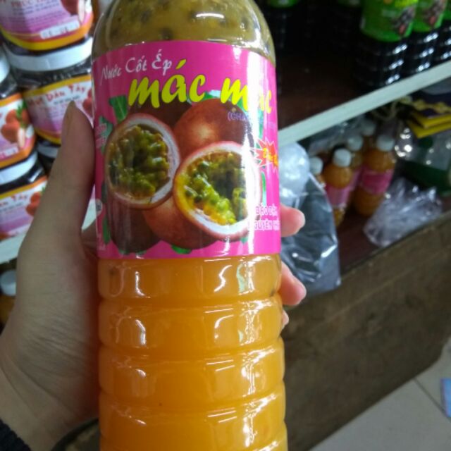 Nước cốt ép chanh dây (mác mác) chai 1 lít