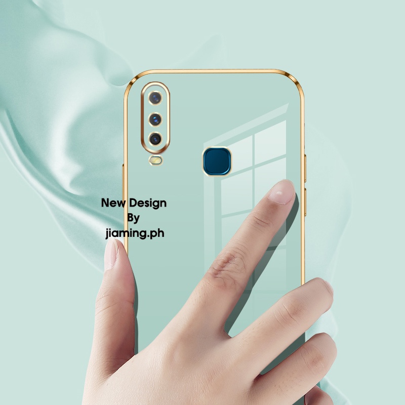Ốp Điện Thoại Mềm Màu Kẹo Thiết Kế Mạ Viền 2022 Cho Vivo Y17 Y15 Y12 Y11 2019