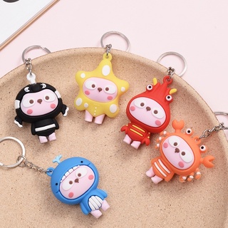 Móc khóa em bé cosplay động vật biển dễ thương 3.7*5.5cm