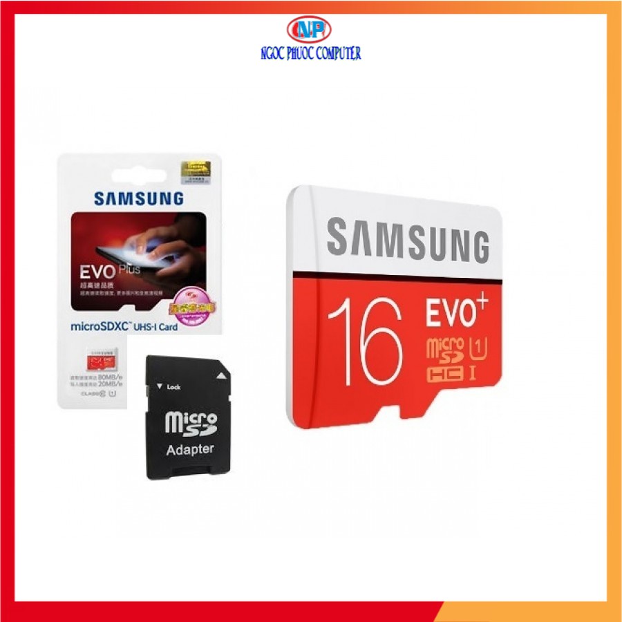 Thẻ nhớ MicroSD SamSung 128GB/64GB/32GB/16GB – Evo Plus Class 10  – Kèm Adapter – Bảo hành 5 năm