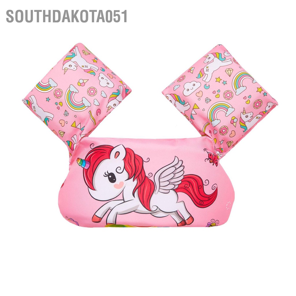 [Hàng HOT] Phao tập bơi liền thân cho bé 2-6 tuổi - phao tay đỡ ngực cho bé có dây đeo vai【Southdakota051】