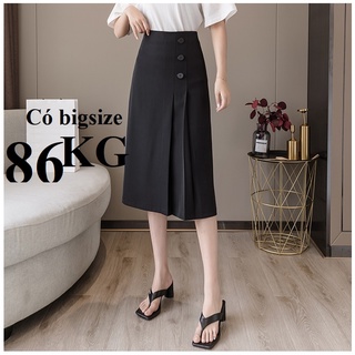 Chân váy xòe 3 nút mũm mĩm store, váy có bigsize 86kg