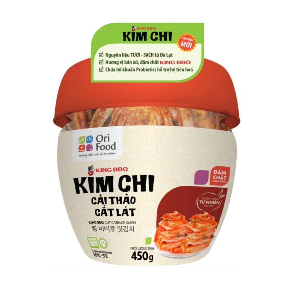 [ORIFOOD]  Kim Chi Cải Thảo cắt lát Hàn Quốc (Hộp 450gr) đảm bảo chất lượng vệ sinh an toàn thực phẩm