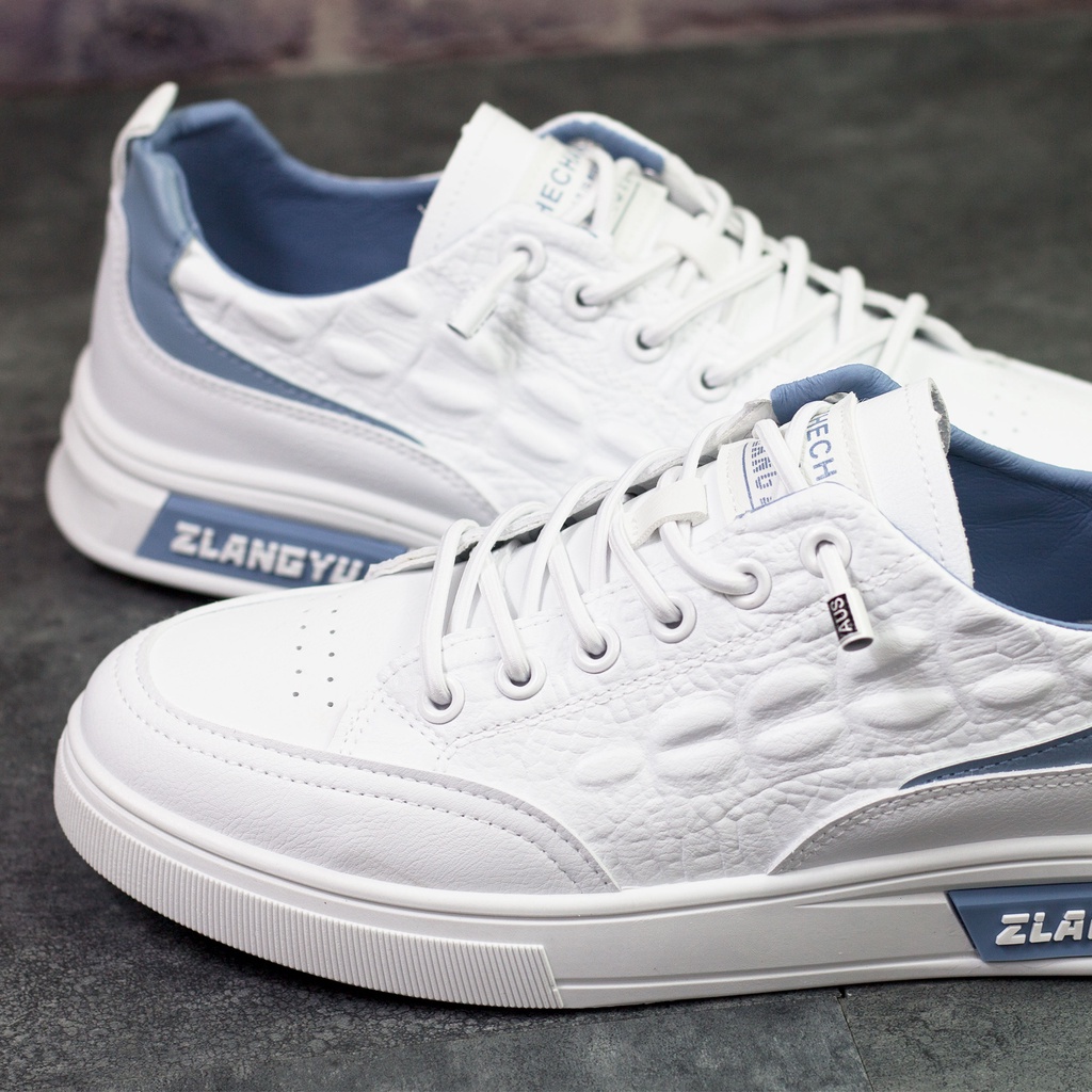 Giày da trơn nam cao cấp Zhechao đế bằng, Sneaker nam kiểu dáng basic, hiện đại, đi học, đi làm