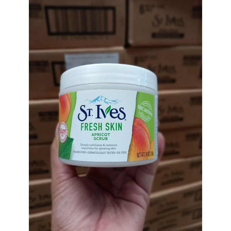 ST.IVES TẨY TẾ BÀO DA CHẾT TƯƠI MÁT CHIẾT XUẤT MƠ 283G(DKSH Nhập Khẩu)