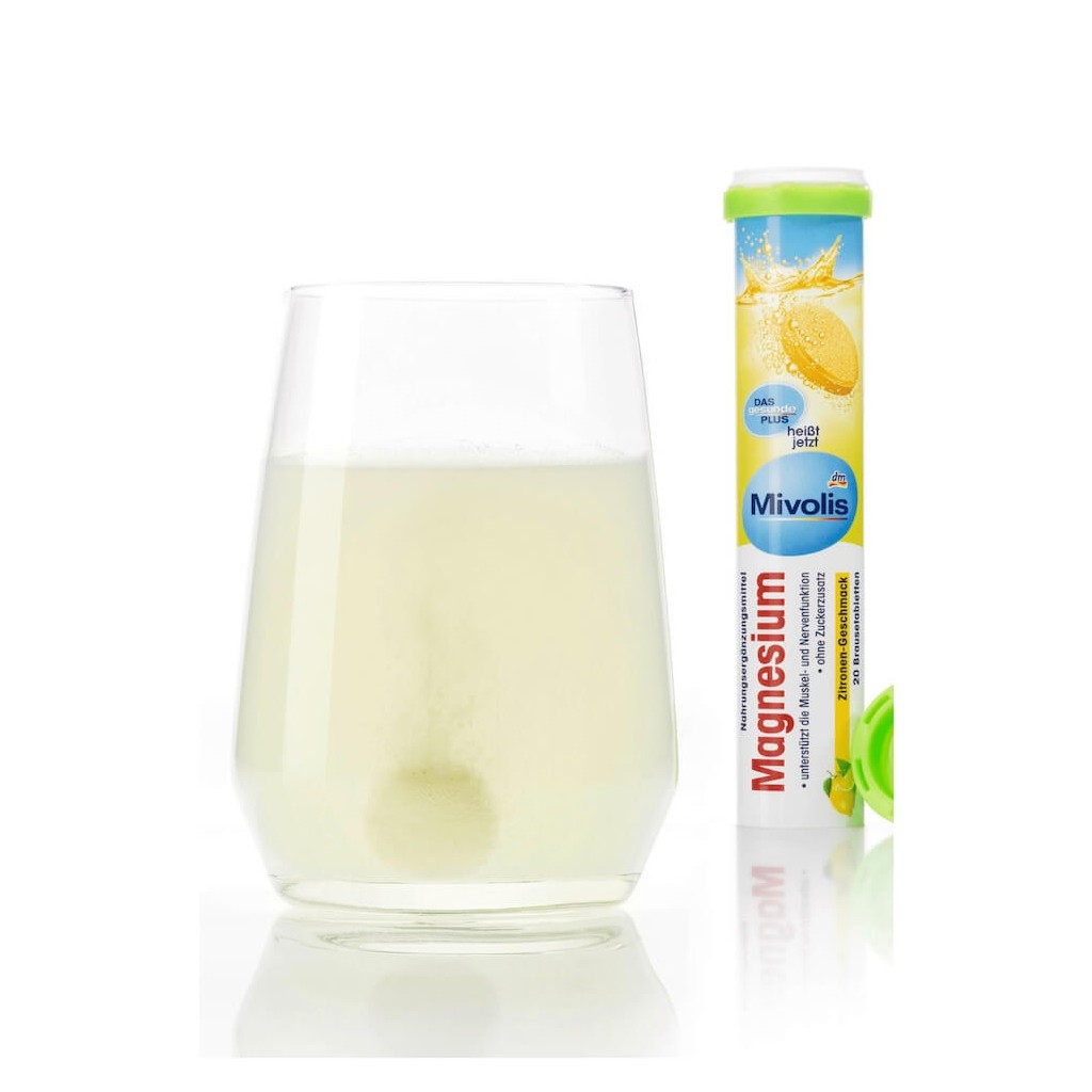 Thực Phẩm Bổ Sung DM Mivolis Magnesium Hương Chanh Lọ 20 Viên