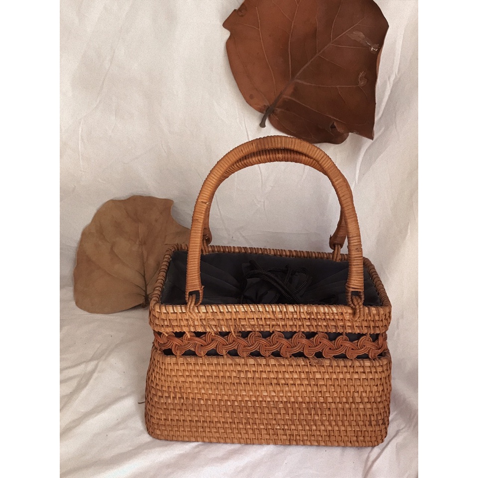 Túi Đeo Chéo Chất Liệu Mây Đan Tay Tỉ Mỉ  - Quà Tặng Việt Nam Cho Khách Nước Ngoài, Tặng Mẹ, Phụ Kiện Chụp Hình Áo Dài