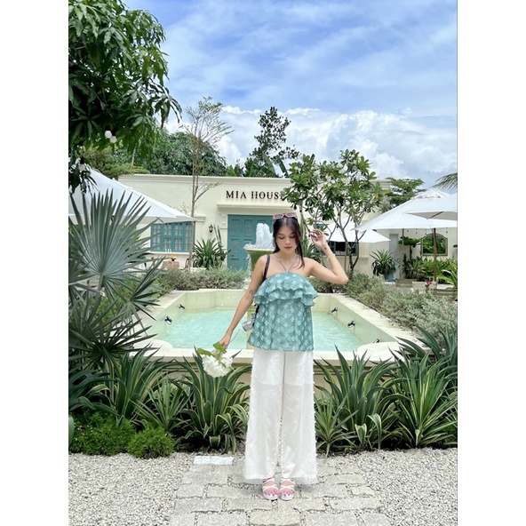 Beachclub -quần ống rộng linen