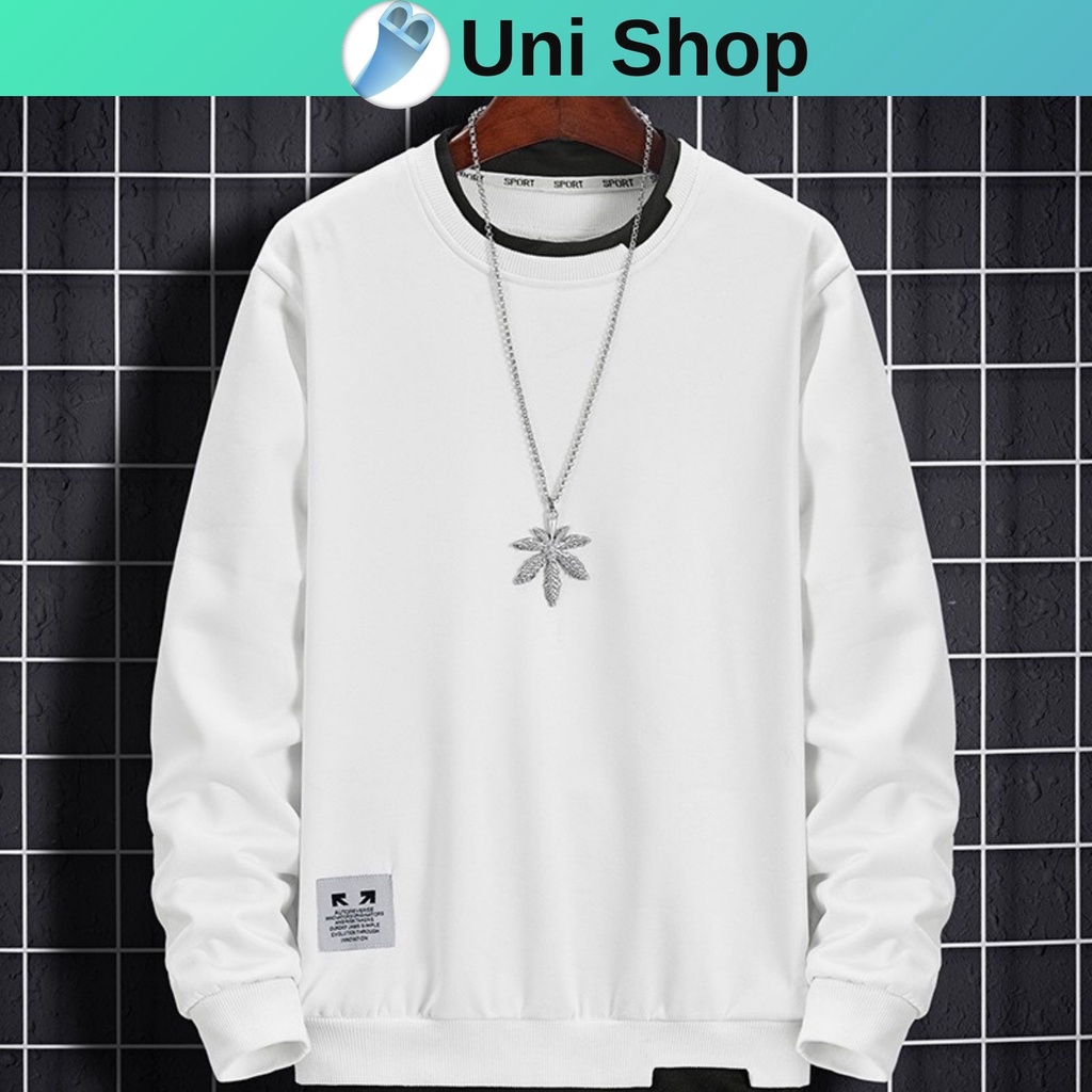 Áo nỉ nam mùa thu đông, dài tay,cổ tròn,lót nỉ áo đẹp thời trang _ B Uni shop | BigBuy360 - bigbuy360.vn