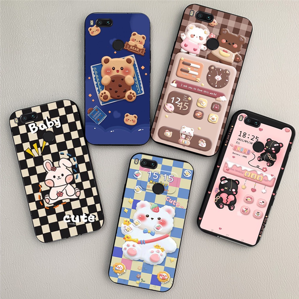 ốp lưng điện thoại xiaomi mi a1 in hình gấu nâu vô cùng đáng yêu