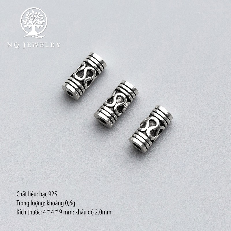 Charm bạc ống nhỏ - NQ Jewelry