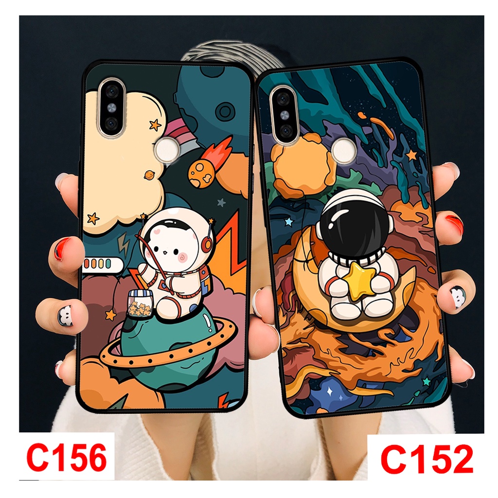 Ốp Redmi Note 5+Note 6+Note 7+Redmi 6 Pro/Mi A2 Lite+Redmi 7 + Mi 6x/Mi A2  in hình phi hành gia, vũ trụ ngân hà.