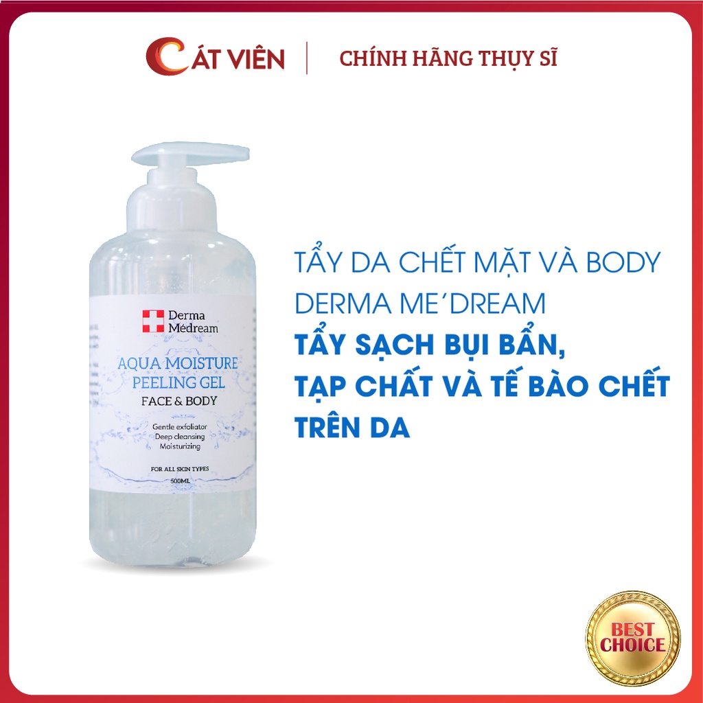 Tẩy da chết mặt và body Derma Thụy Sỹ chai 500ml