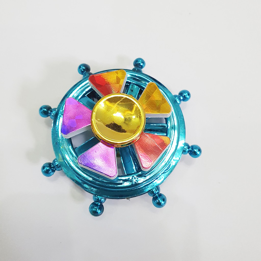 Fidget Spinner Con Quay 3 Tầng Hình Hoa 5 Cánh Gradient Nhiều Màu Chong Chóng Quay Giảm Stress Hand Spinner Cho Bé