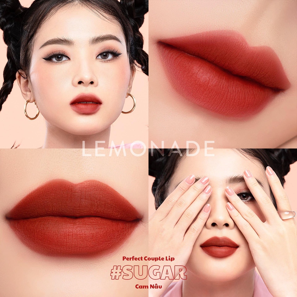 [Phiên Bản Mới] Son Kem Lì 2 Đầu Mịn Mượt, Lâu Trôi Lemonade Perfect Couple Lip