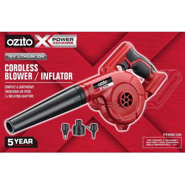 MÁY THỔI BỤI DÙNG PIN 18V POWER X OZITO PXWBS-200 MỚI 100% CHÍNH HÃNG NHẬP KHẨU ÚC