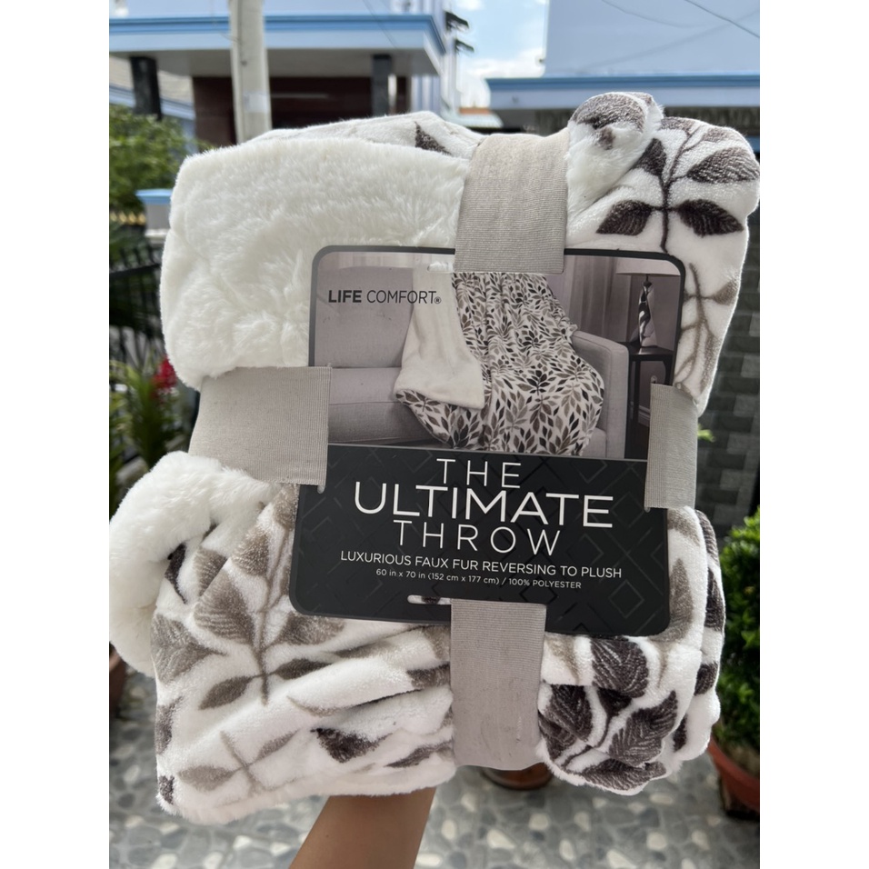 Chăn mền lông cừu Life Comfort The Ultimate Throw của Mỹ