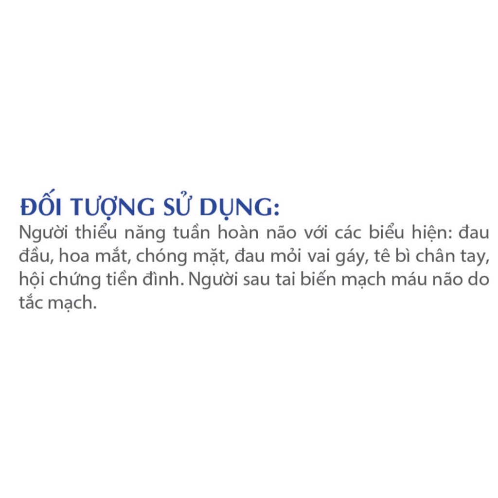 HOẠT HUYẾT BIGFAM Hỗ Trợ Tăng Cường Tuần Hoàn Máu Não Hộp 60 Viên