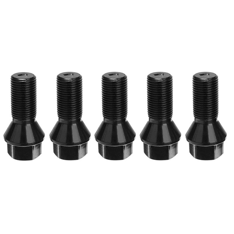 Set 5 Bu Lông M14X1.25 Màu Đen Bằng Thép Chất Lượng Cao 36136781151 Ốp Bảo Vệ Chìa Khóa Xe Hơi Thiết Kế Sang Trọng Cho bmw x3 x5 e70 e71 f20 f25 x5