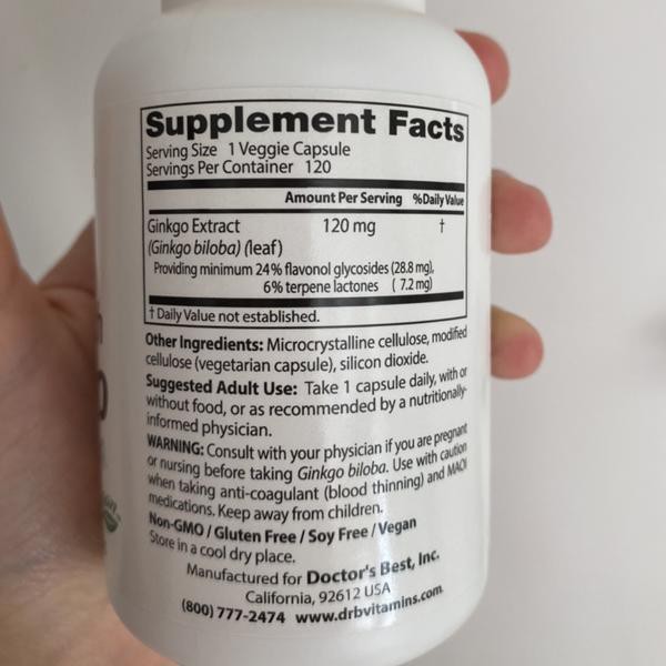 [DATE 10/2023] Viên uống bổ não và ngăn ngừa đột quỵ Doctor’s Best Extra Strength Ginkgo 120mg 120 viên của Mỹ | Thế Giới Skin Care