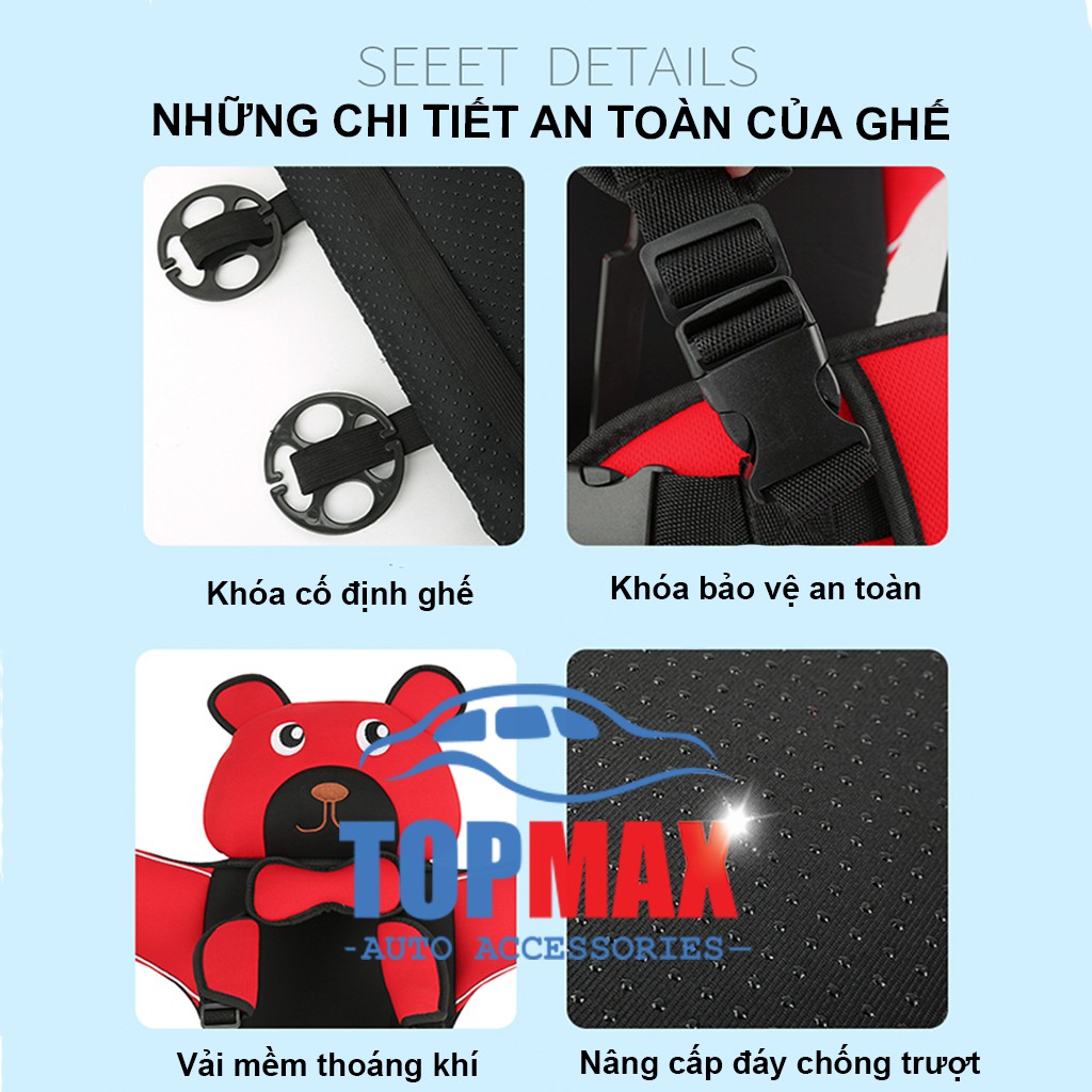 Ghế ngồi phụ trên ô tô, xe hơi bảo vệ an toàn cho bé - Đai ghế em bé oto