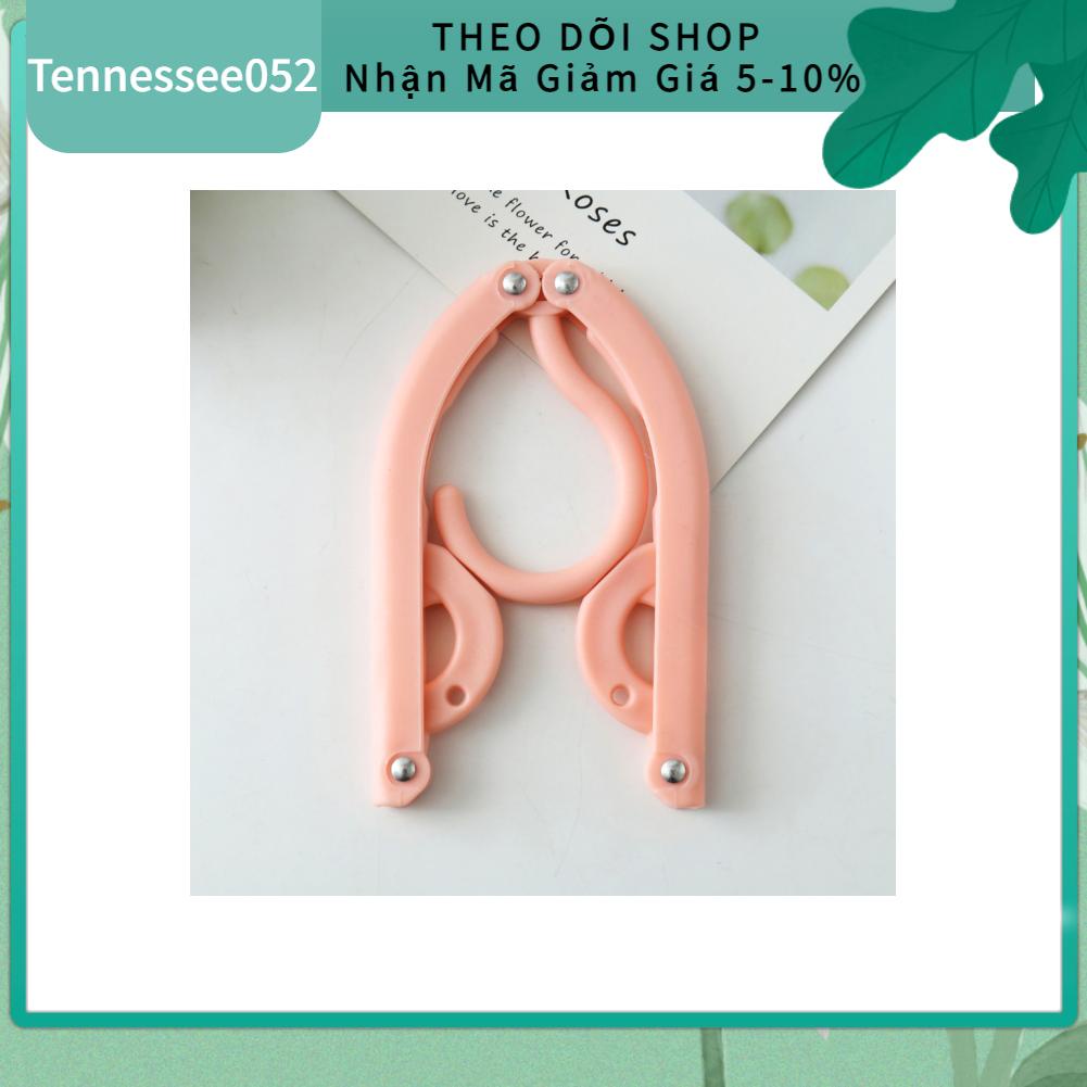 Tennessee052 Folding Hanger 3 Fold Design Rust Proof Portable Colored Hangers for Household Travelling Hotel