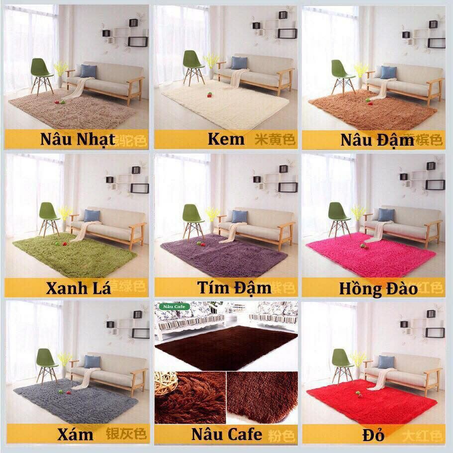 Thảm sofa, thảm lông dài trang trí phòng khách sang trọng