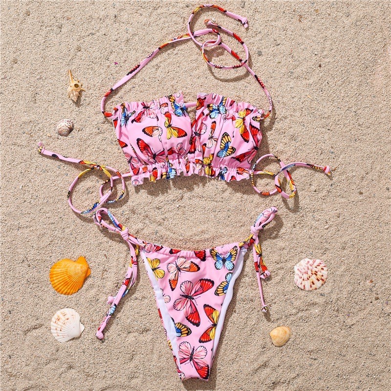 [BKN869] [BKN870] [BKN871] &lt;ÂU&gt; SET BIKINI HỒNG HỒ ĐIỆP (3 KIỂU)
