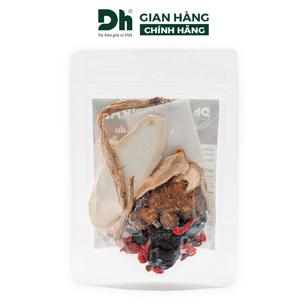Gia vị tần hầm lẩu (tiềm) Natural DH Foods nêm sẵn thành phần tự nhiên gói 53gr - DHGVT98