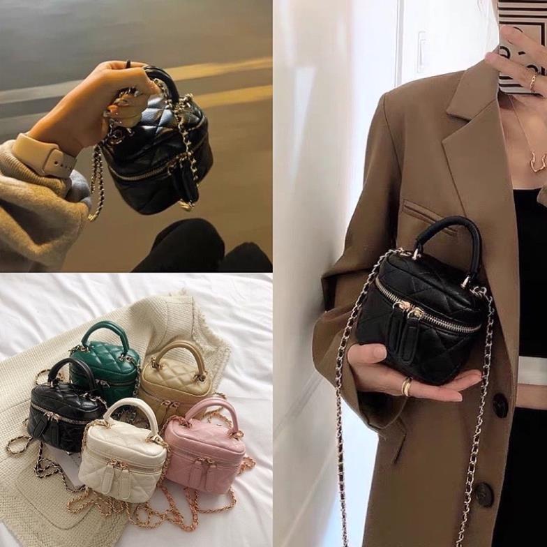 Túi Cốp Mini Cầm Tay, Đeo Chéo Nữ Phong Cách Hàn Phối Đồ Siêu Xinh