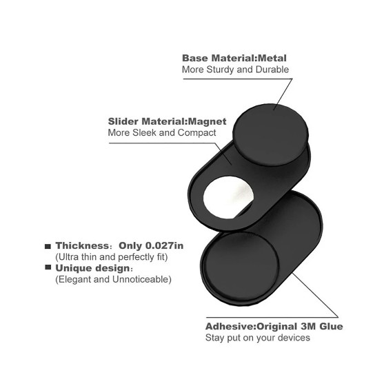 (New)WebCam Cover Shutter Magnet Slider Universal Antispy Camera Metal Plastic Cover For Phone Protector Sticker
