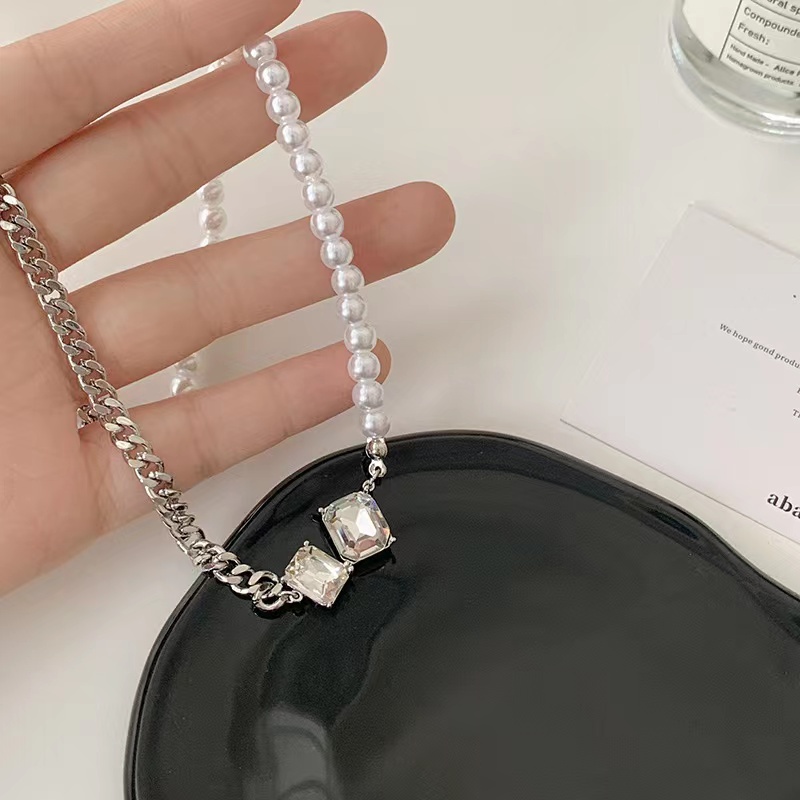 Dây Chuyền Ngọc Trai Bằng Thép Titan Không Phai Thời Trang Cá Tính Cho Nữ