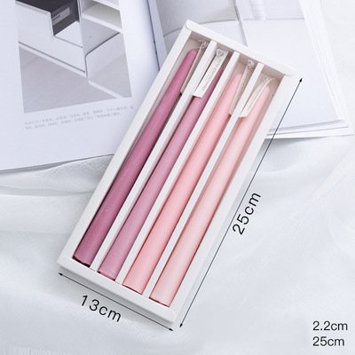 Set 4 cây nến thơm nhiều màu siêu xinh trang trí bàn tiệc trong dịp lễ, valentine rất tinh tế có mùi thơm dễ chịụ