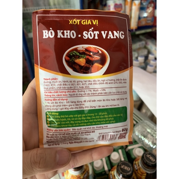 Xốt Gia Vị Bò Kho Sốt Vang Hoàn Chỉnh 80g