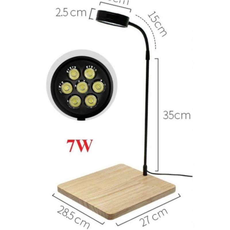 Led gỗ bamboo cho hồ terrariums 5w 7w