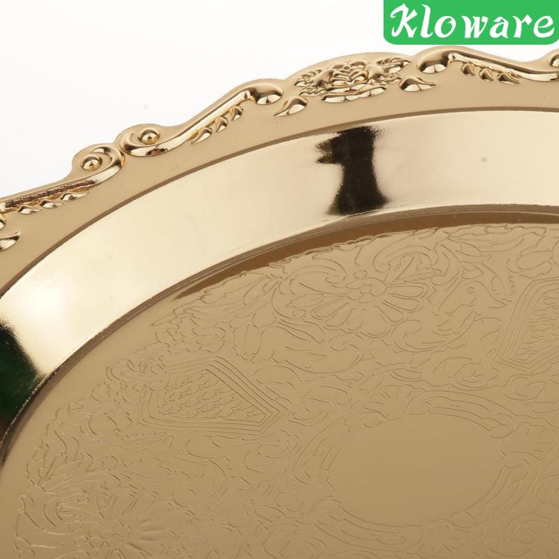 Đĩa Trưng Bày Trái Cây / Món Tráng Miệng Màu Vàng Kim 20cm