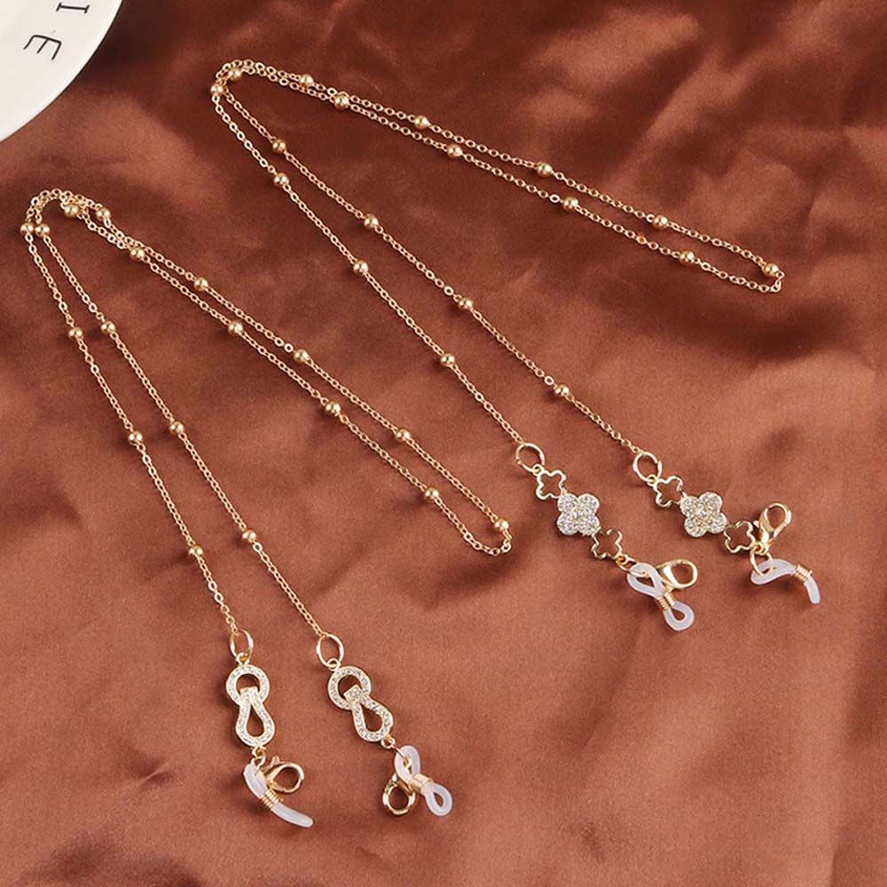 Dây đeo mắt kính họa tiết cỏ bốn lá chống thất lạc đơn giản dành cho nữ