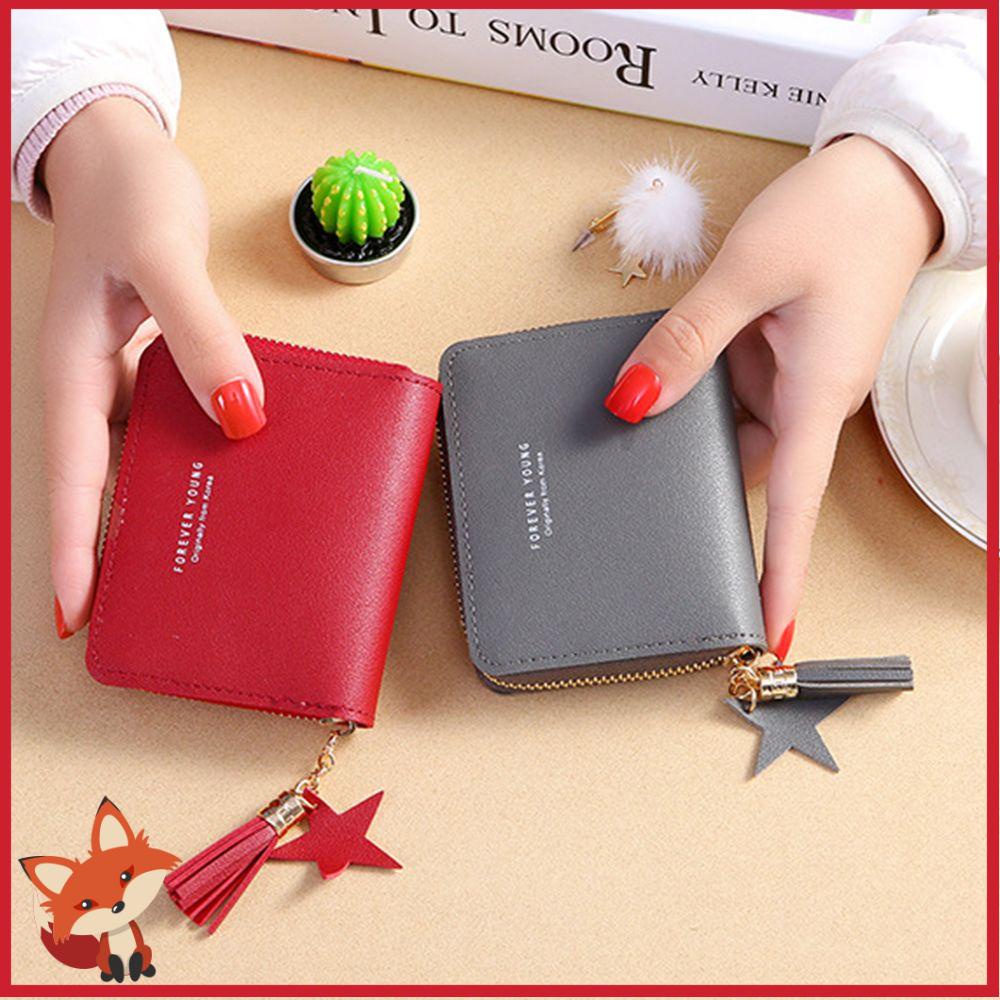 Ví Mini Có Khóa Kéo Và Ngăn Đựng Thẻ Phong Cách Hàn Quốc Thời Trang Cho Nữ