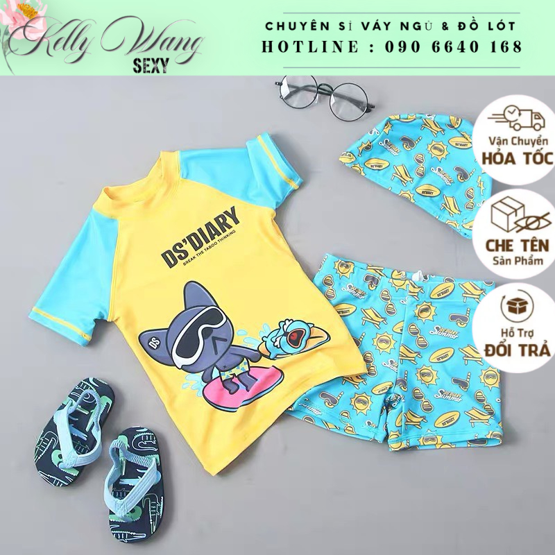 Hỏa tốc - Nhận liền  Đồ bơi bé trai - đồ bơi bé trai dễ thương - Kelly Wang