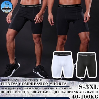 【BOSPORT】 Quần Short Legging Ngắn Tập Gym / Thể Thao Thấm Hút Mồ Hôi Nhanh Khô Cho Nam