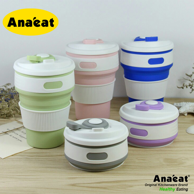 Cốc Gấp ANAEAT Bằng Silicone Tiện Dụng Đa Năng 350ml