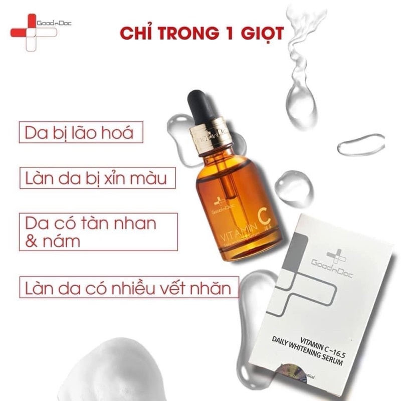 [Chính hãng] Serum Dưỡng Ẩm Phục Hồi GoodnDoc Hydra B5 / Serum Làm Sáng Da Chống Lão Hóa GoodnDoc Vitamin C